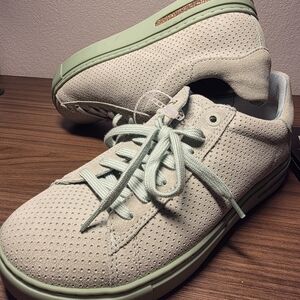Birkenstock Bend Low Suede Embossed Shoes Green Matcha Women's Size 6.5